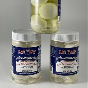 Grandpa Brunos Garlic and Onion Pickled Eggs 16 Ounce Jar Bar (3 Pack)